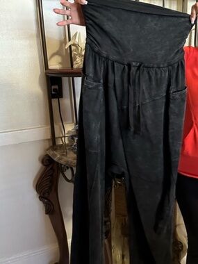 FP Movement by Free People Black Washed Harem Jumpsuit